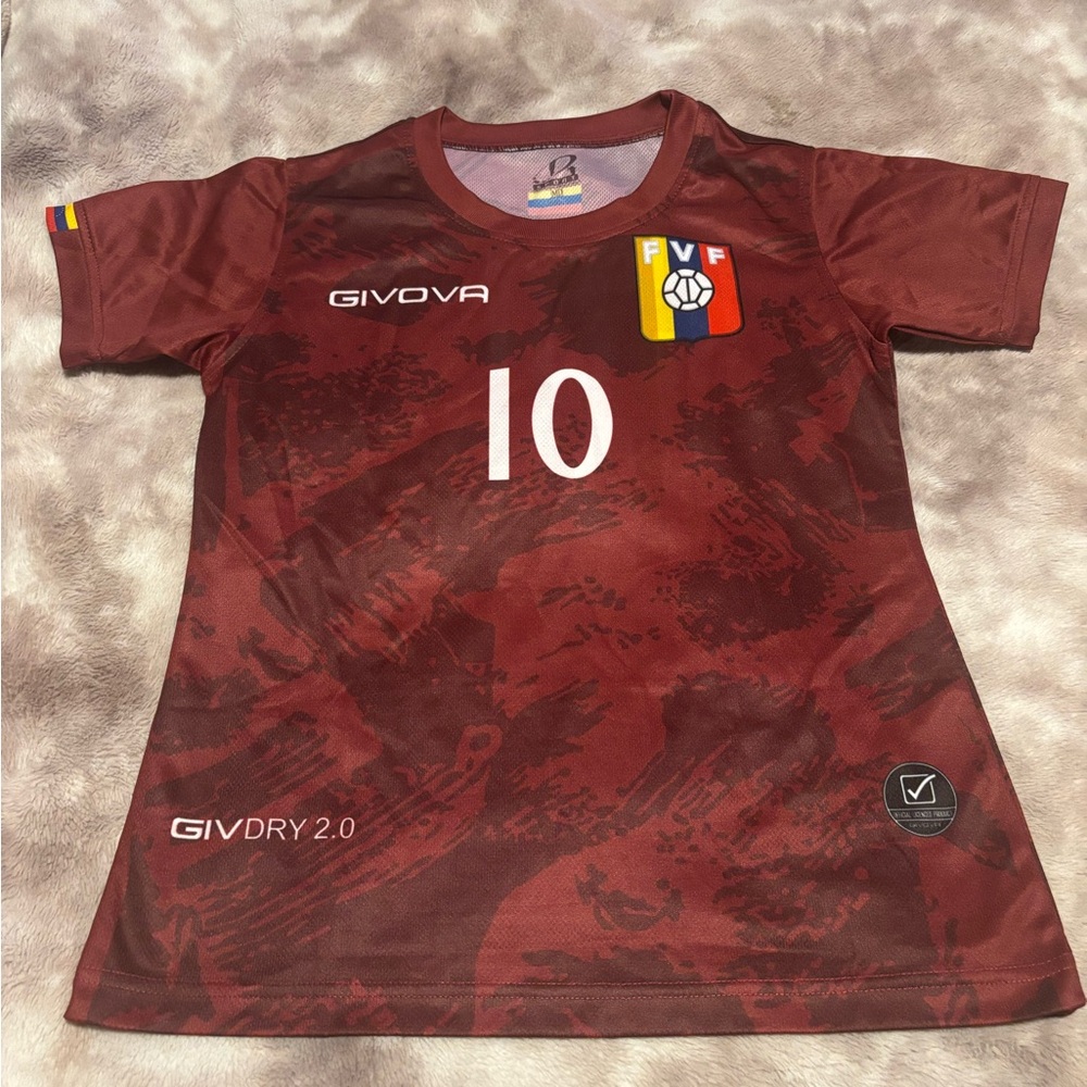 Venezuela Soccer Jersey #10 Estefania Givova Red Youth Medium Futbol Shirt
(661)